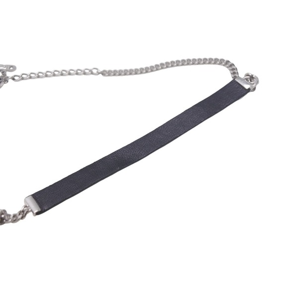 Christian Dior Christian Dior Choker Necklace Silver Chain CD Black - Picture 6 of 7